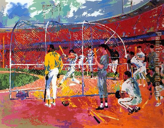Bay Area Baseball painting - Leroy Neiman Bay Area Baseball art painting